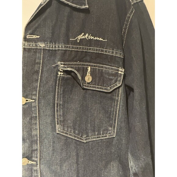 MENS VINTAGE PLATINUM FUBU FAT ALBERT DENIM JEAN JACKET SIZE XL - Picture 5 of 8